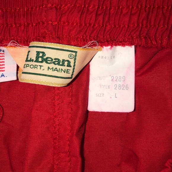 Retro LL Bean red athletic pants L - Picture 5 of 5